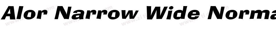 Alor Narrow Wide Normal字体转换